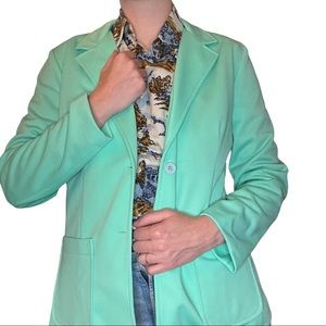 Vintage Mint Green 70s Casual Jacket